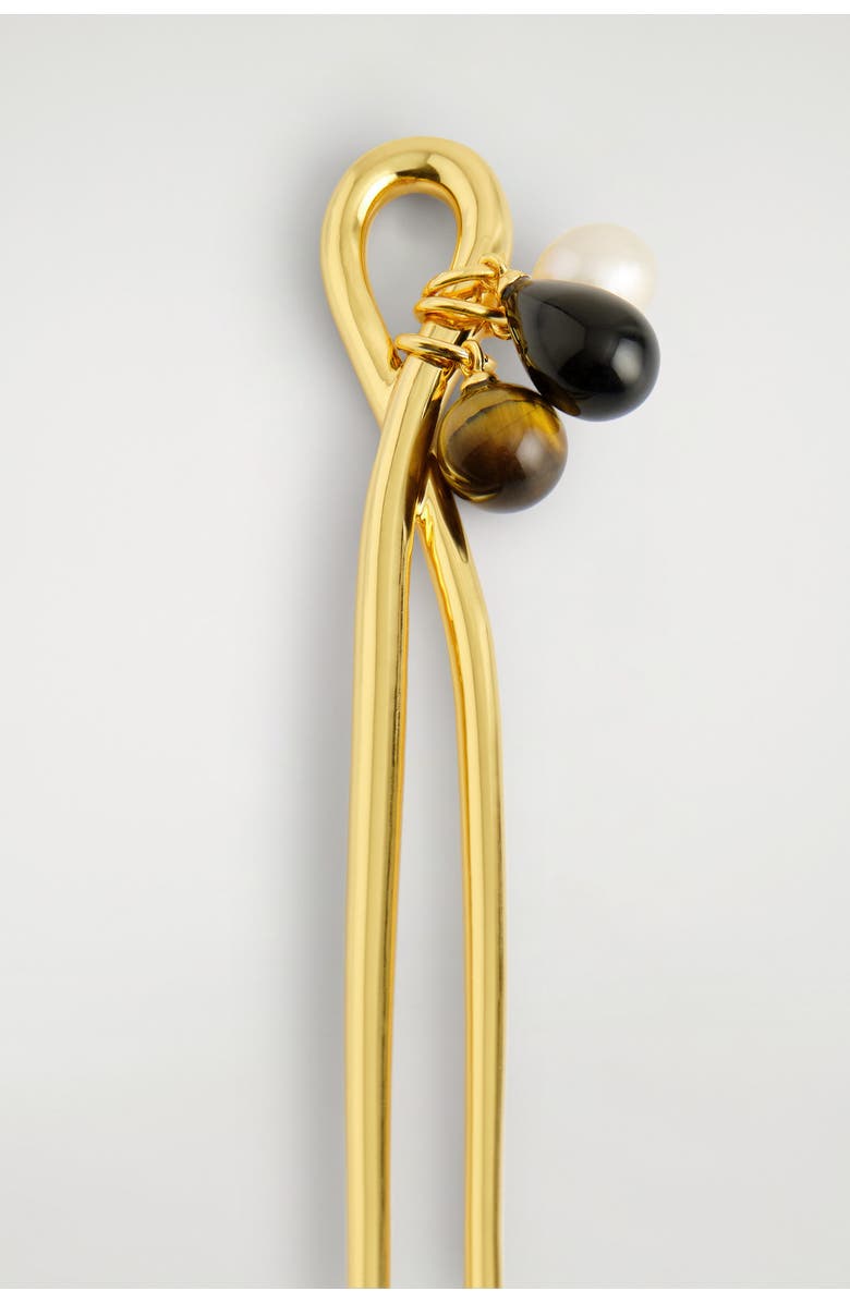 COS Charm-Detail Hair Pin, Alternate, color, Gold