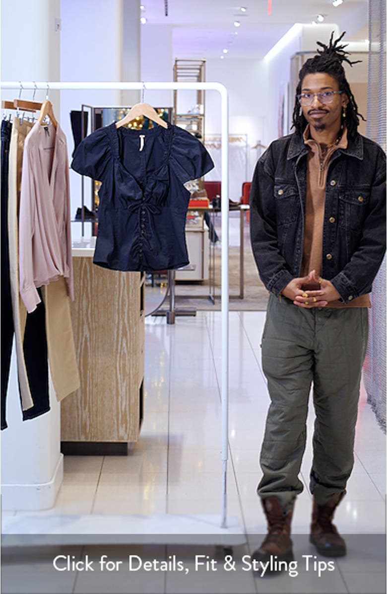 Summer Pleated Puff Sleeve Blouse, sales video thumbnail