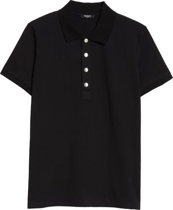 Monogram Jacquard Stretch Cotton Polo