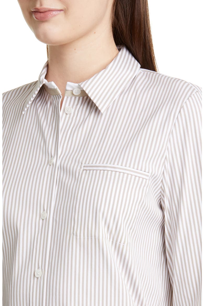 Paget Courtland Stripe Blouse, Alternate, color, DUNE MULTI