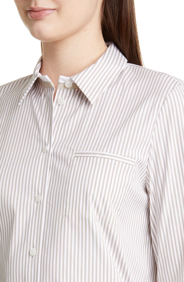Lafayette 148 New York Paget Courtland Stripe Blouse, Alternate, color, 
