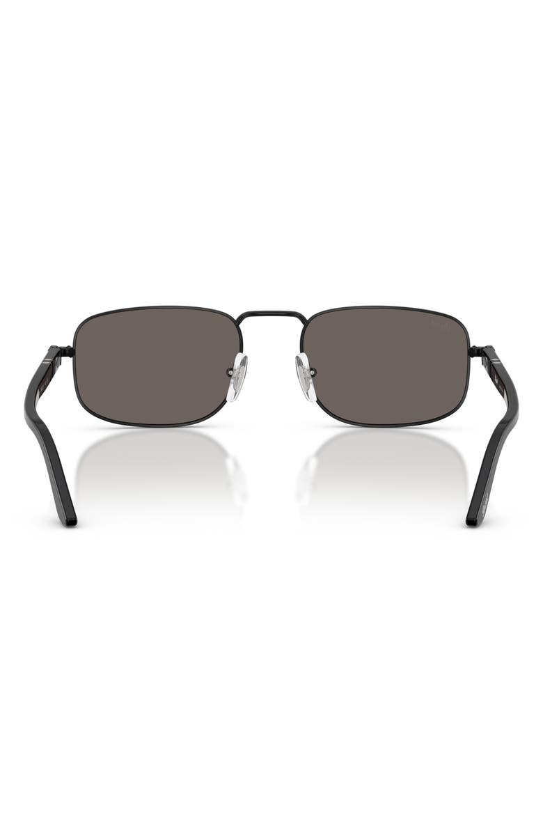 Persol 56mm Pillow Sunglasses, Alternate, color, Demigloss Black / Dark Grey