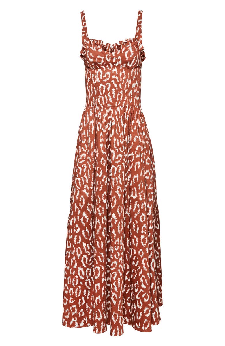 Carolina Herrera Animal Print Sundress, Alternate, color,
