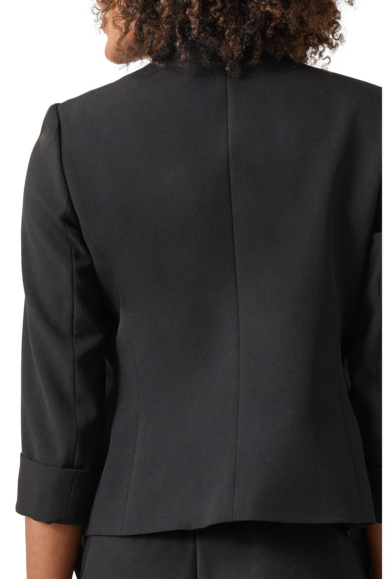 Stretch Crepe Jacket, Alternate, color, BLACK