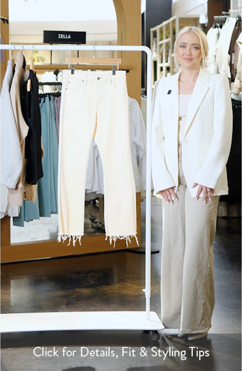 Frayed Mid Rise Kick Flare Jeans, sales video thumbnail