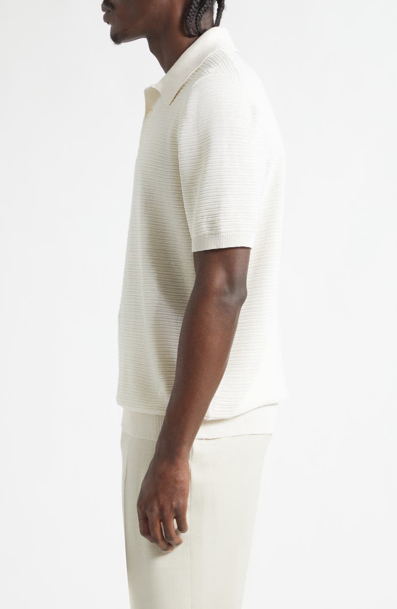 ISAIA Silk & Linen Polo, Alternate, color, Sand