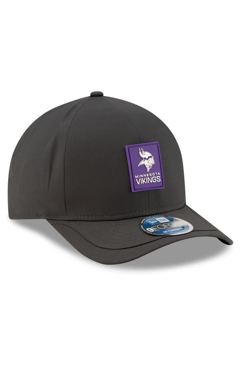 New Era Men's New Era Charcoal Minnesota Vikings 2025 Sideline Cold Weather 9FORTY M-Crown Adjustable Hat, Alternate, color, Charcoal