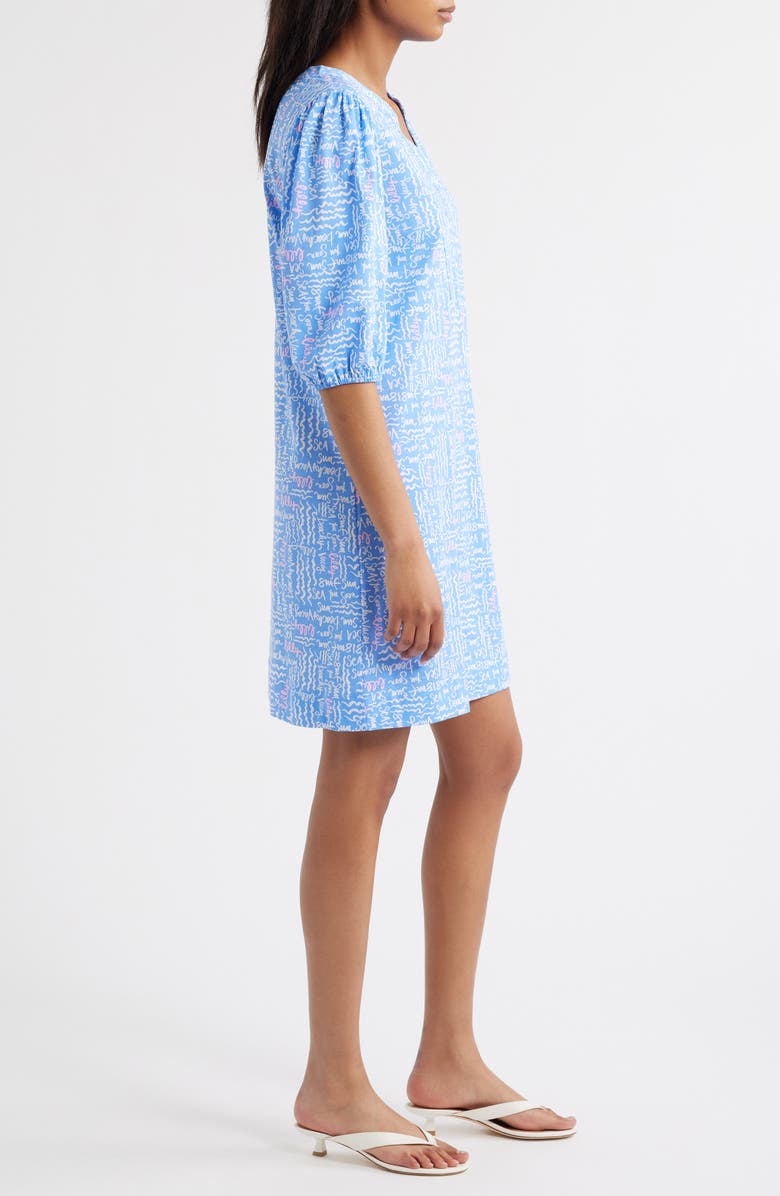 Lilly Pulitzer<sup>®</sup> Colson Puff Sleeve Cotton Shift Dress, Alternate, color, Sun Washed Blue