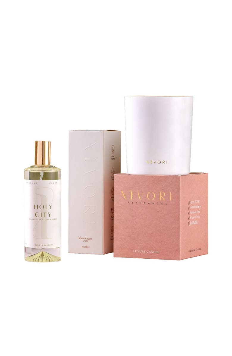 Nivori Official Holy City - Room Spray & Candle Bundle, Main, color, Holy City