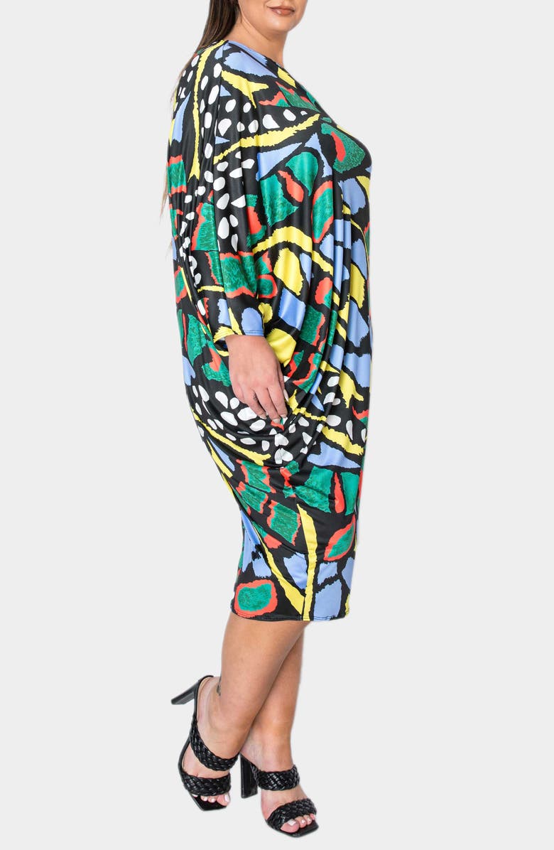 L I V D Charm One-Shoulder Midi Dress, Alternate, color, Blue