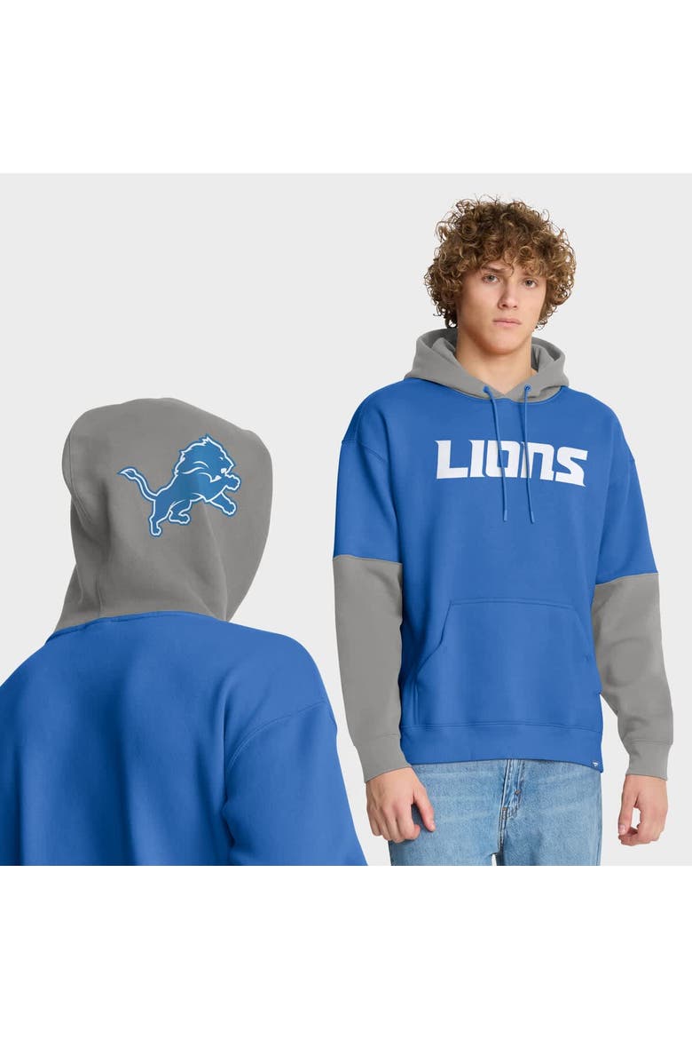Men's Fanatics Blue Detroit Lions Helmet Pullover Hoodie, Main, color, Blue