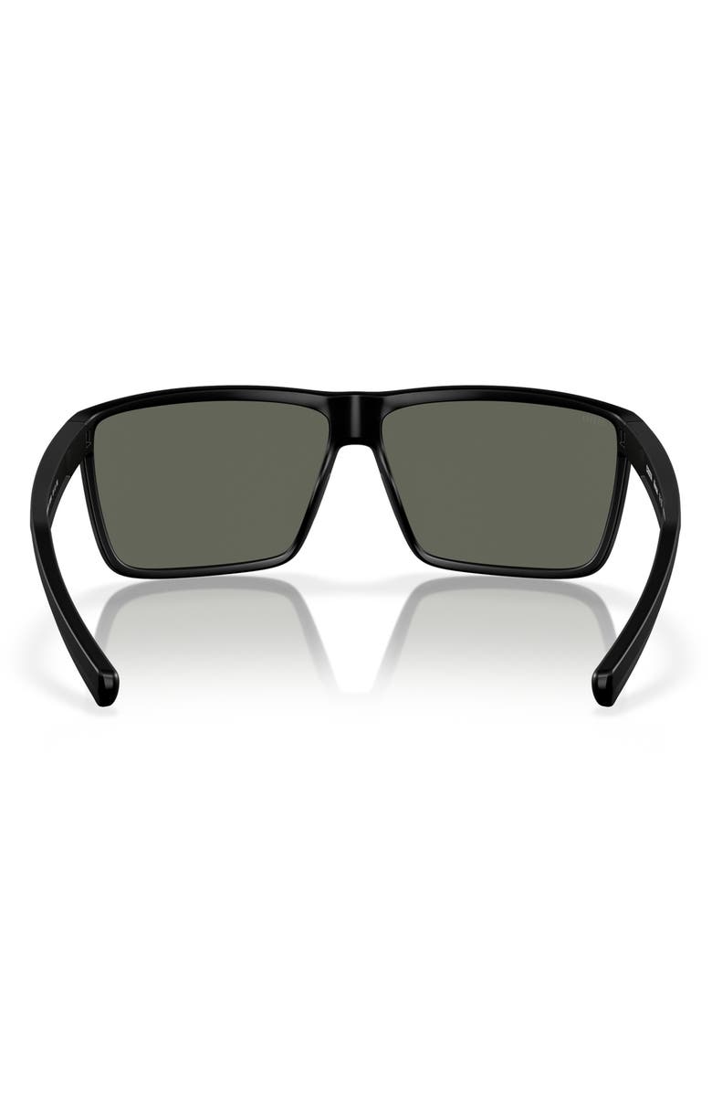 Costa Del Mar 63mm Polarized Oversize Square Sunglasses, Alternate, color, Matte Black / Gray 580G