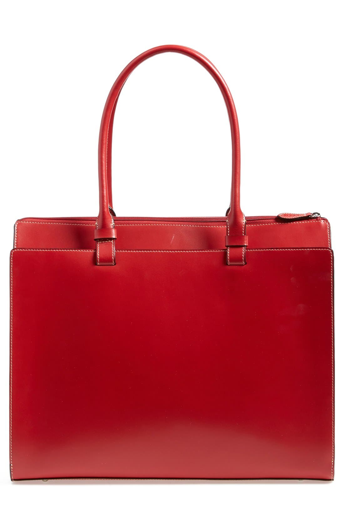 Lodis 'Audrey Collection - Jessica' Leather Tote, Alternate, color, RED