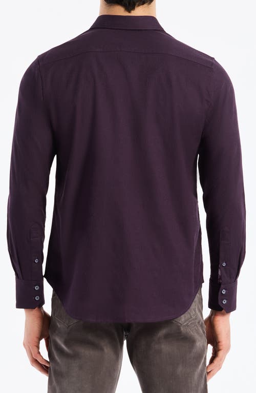 Robert Graham Odyssey Geo Jacquard Stretch Cotton Button-up Shirt In Purple
