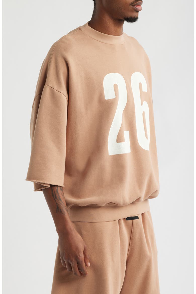 Relaxed Crewneck Sweatshirt, Alternate, color, WASHED GINGER