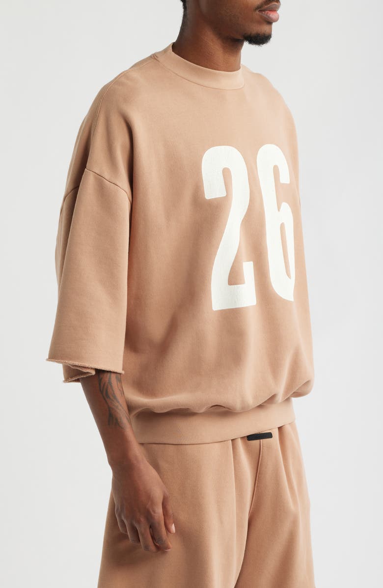 Fear of God Essentials Relaxed Crewneck Sweatshirt, Alternate, color, Washed Ginger