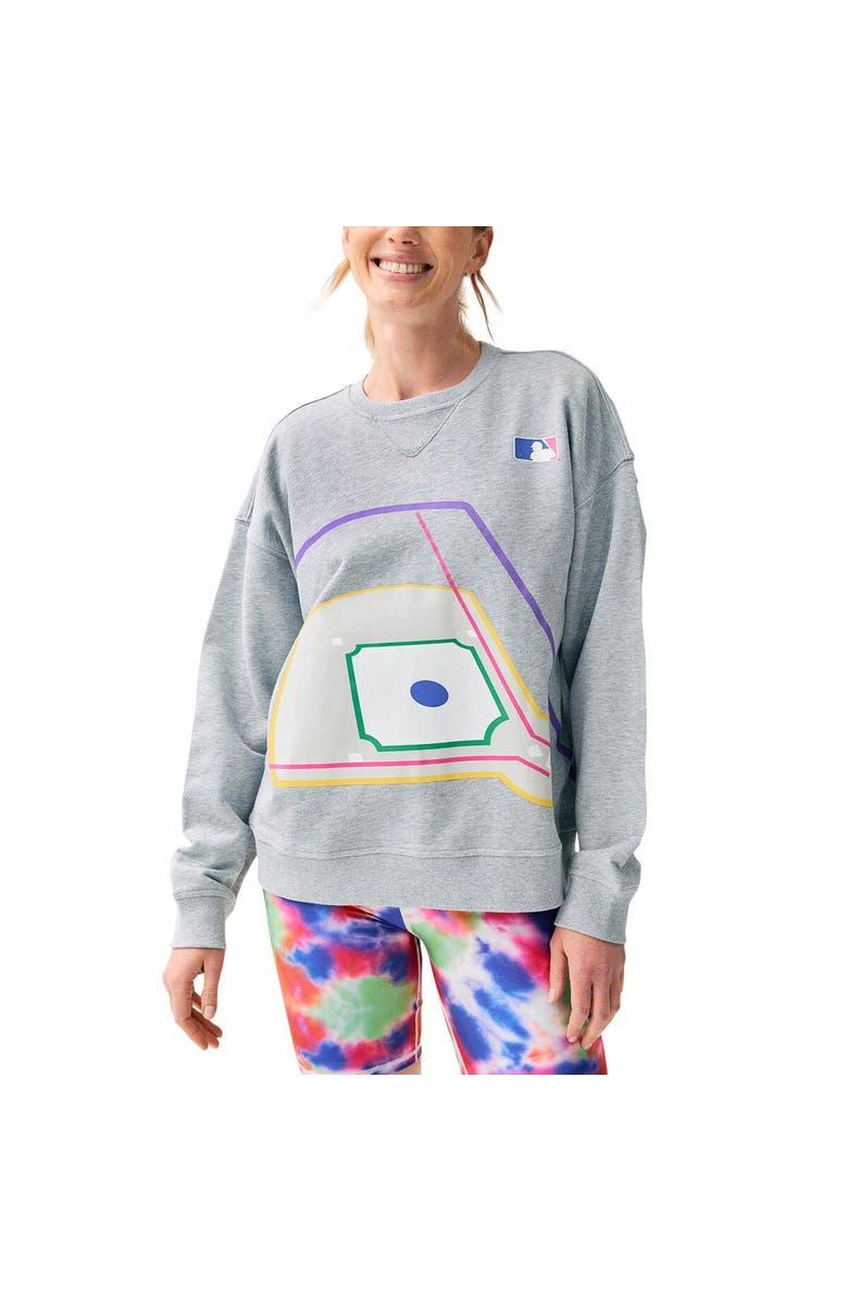 Terez Women's Terez Gray MLB Baseball Field Pullover Sweatshirt, Alternate, color, 