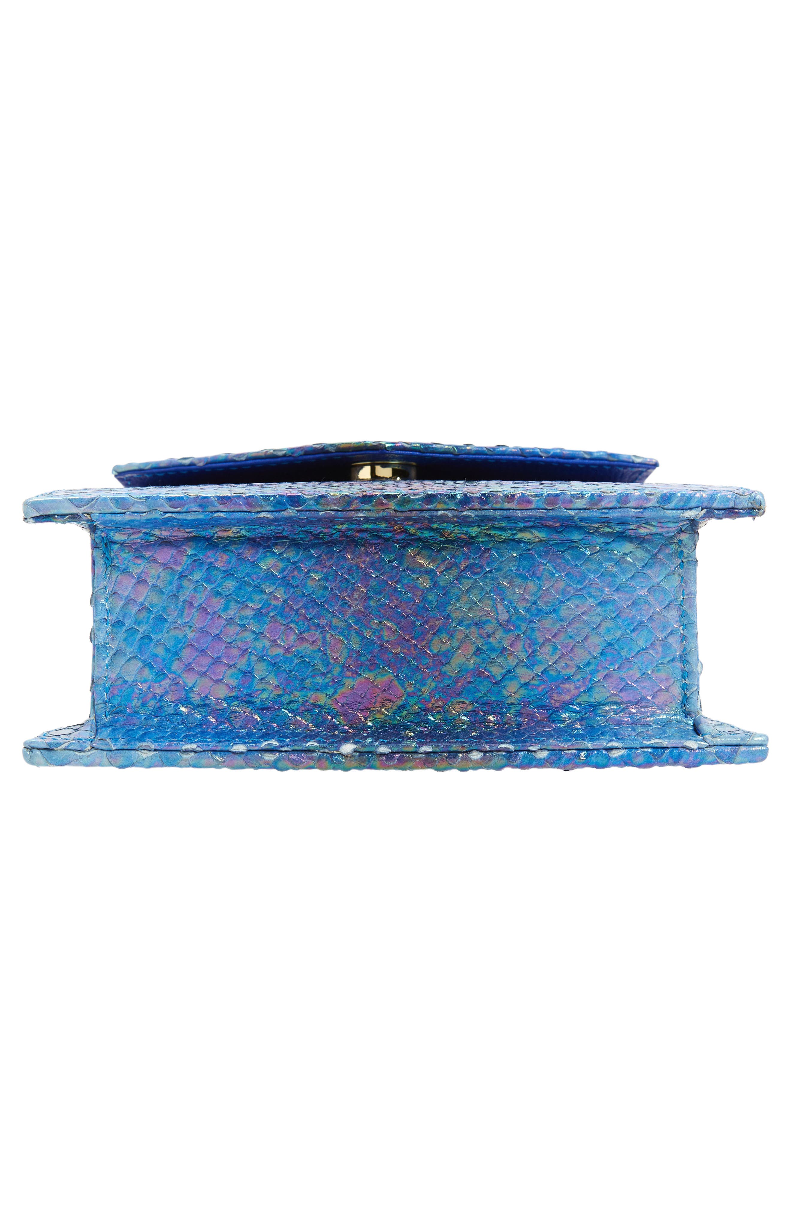 Anima Iris The Zaza Croc Embossed Leather Top Handle Bag, Alternate, color, 