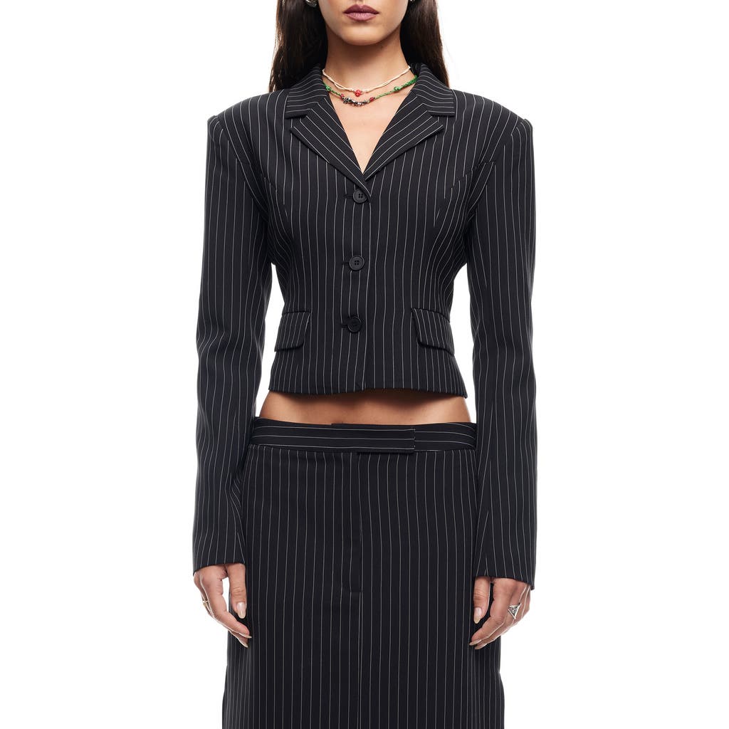 Lioness Lune Pinstripe Blazer In Onyx Pinstripe