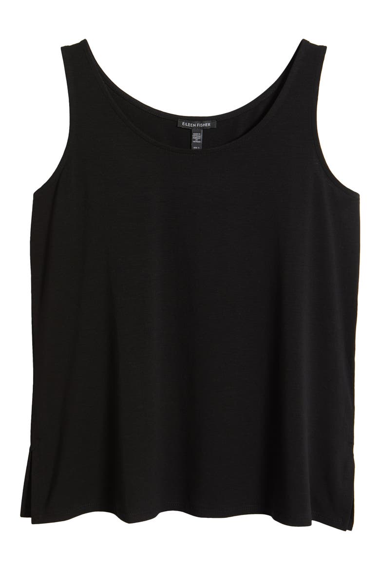 Scoop Neck Tank, Alternate, color, BLACK