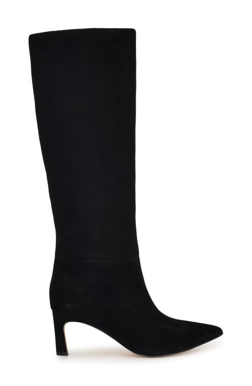 Nine West Lorthey Pointed Toe Knee High Boot In Black