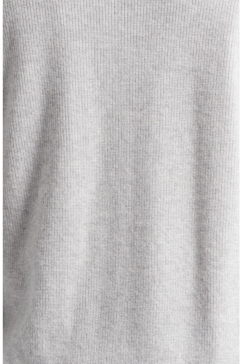 Tipped Cashmere Zip Cardigan, Alternate, color, 13-02 LT GRY SND WHT