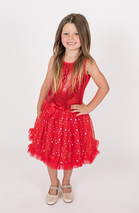 Kids' Sequin Bodice Tulle Dress