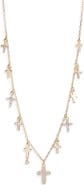 Argento Vivo Sterling Silver Cross Charm Necklace