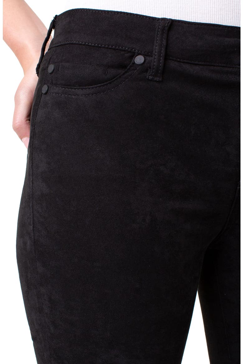 Liverpool Abby Faux Suede Ankle Pants, Alternate, color, BLACK