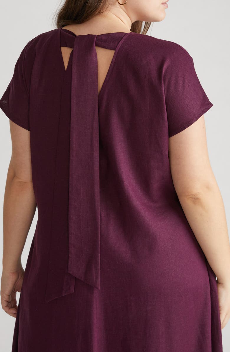 Universal Standard Louvre Tie Back Maxi Dress, Alternate, color, Acai Purple