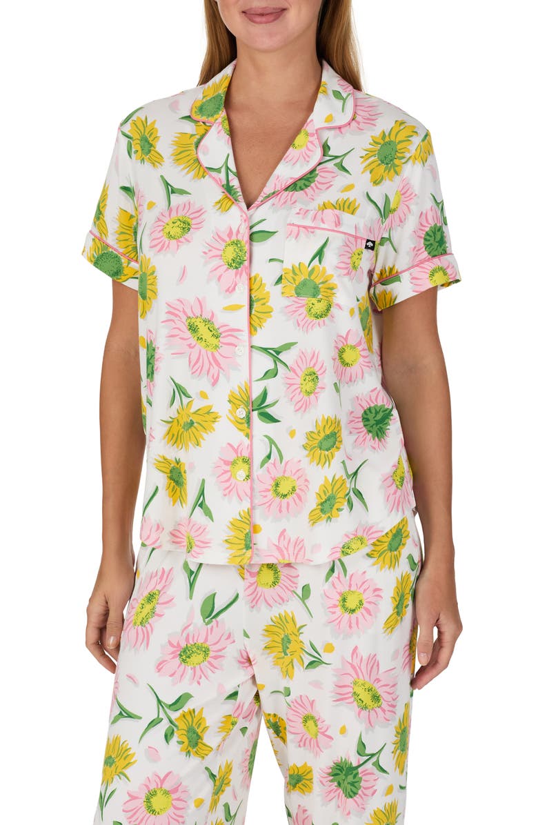 Kate Spade New York print crop pajamas, Alternate, color, 