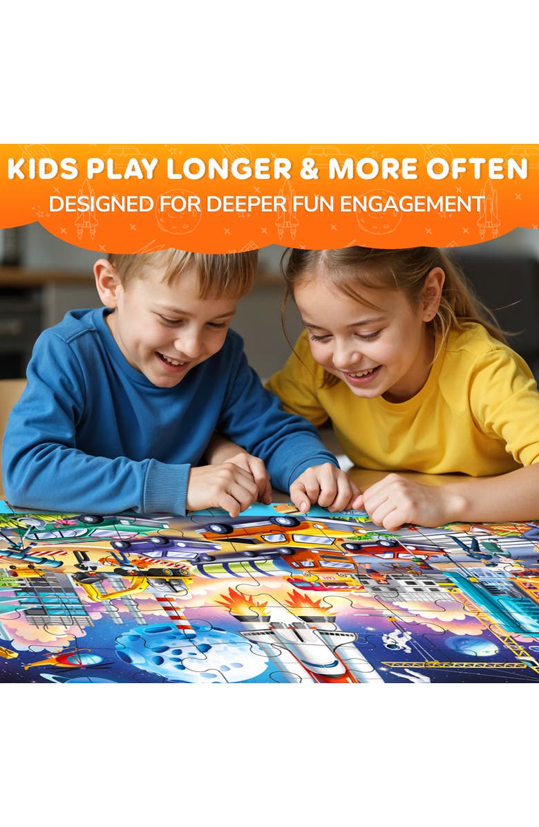 Quokka Giant Floor Puzzle Set for Kids - 48 Piece Jigsaw Puzzles, Alternate, color, City Search