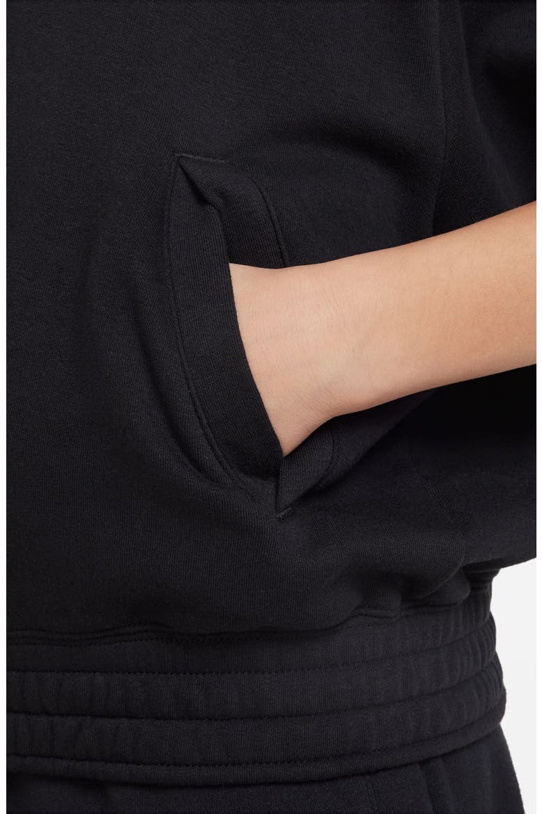 Kids' Culture of Basketball Short Sleeve Half-Zip Hoodie, Alternate, color, BLACK/ OPTI YELLOW