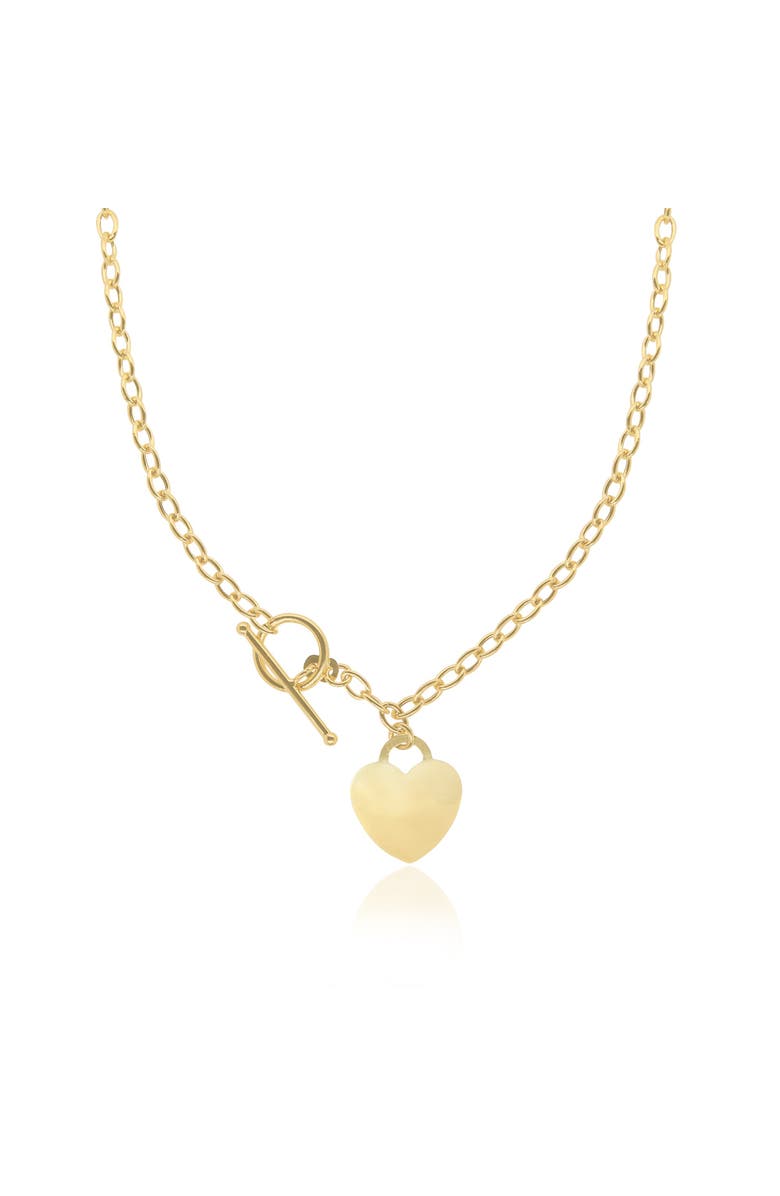 The Lovery Fine Jewelry Gold Heart Toggle Necklace, Main, color, Yellow Gold