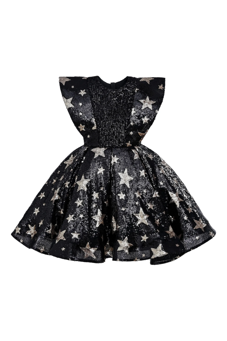 Starlit Rivior Dress, Main, color, Black