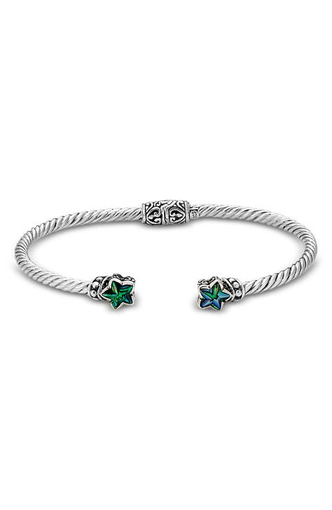 Abalone Star Bangle Bracelet