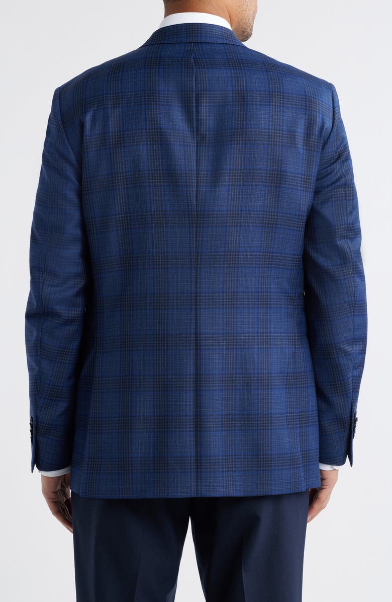 Peter Millar Flynn Classic Blue Windowpane Check Wool Sport Coat, Alternate, color, Blue
