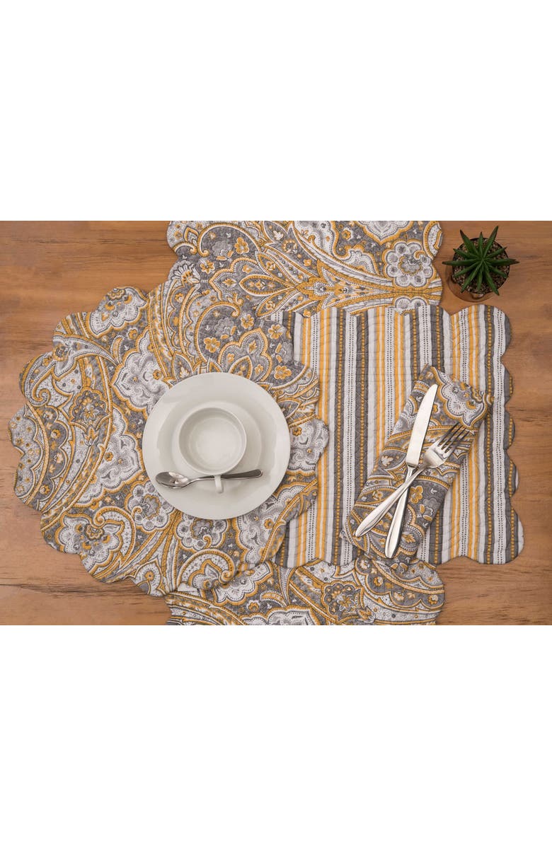 C&F Home Shay Damask Napkin Set of 6, Alternate, color, Orange