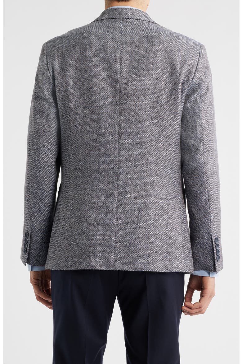 Henrik Trim Fit Italian Wool & Linen Blend Jacket, Alternate, color, BLUE SATORI HERRING TEXTR
