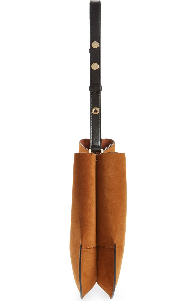 AllSaints Beaumont Suede Hobo Bag, Alternate, color,