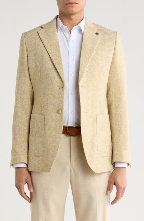 Slim Fit Cotton Blend Blazer