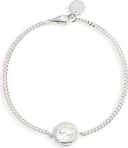 Gucci Interlocking G Sterling Silver Charm Bracelet