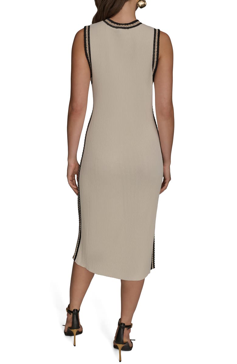 Donna Karan New York Ribbed Dress & Sweater Set, Alternate, color, Cream/ Beach Sand