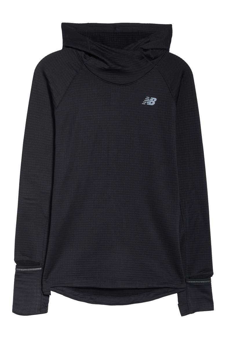 Impact Run Grid Hoodie, Alternate, color, BLACK