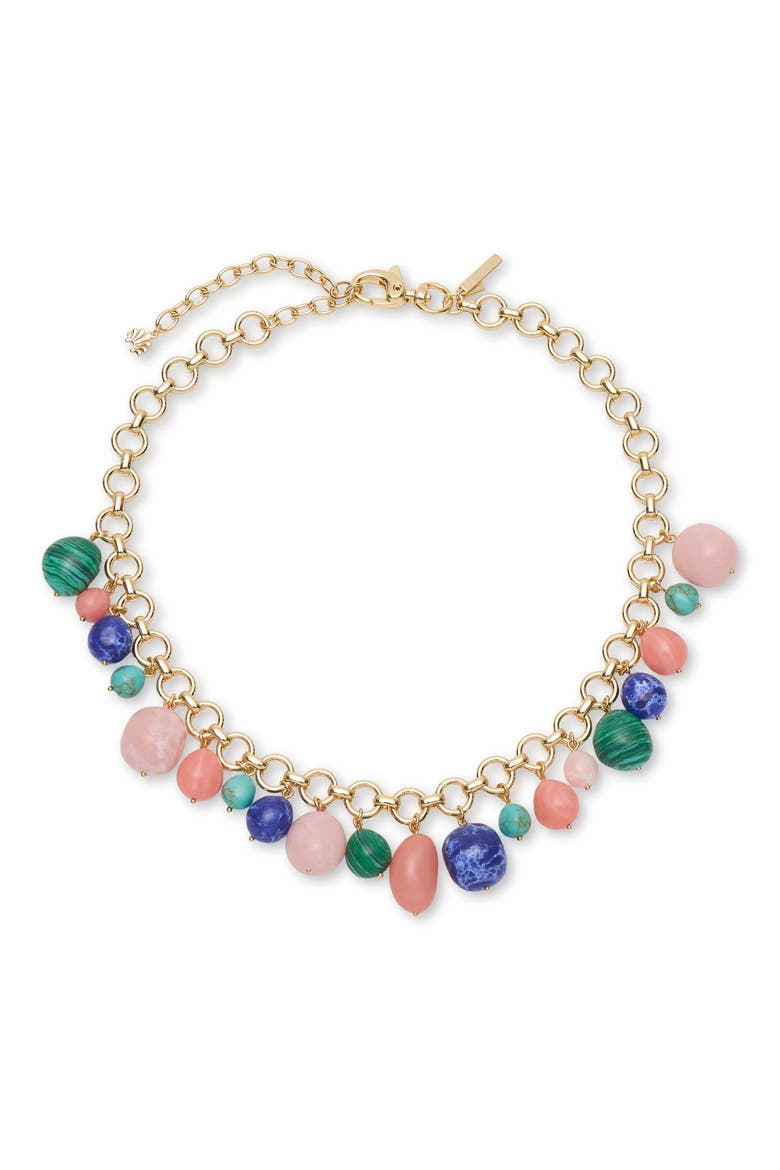 Stone Charm Necklace, Main, color, CHROMATIC BURST