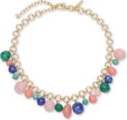 Lele Sadoughi Stone Charm Necklace