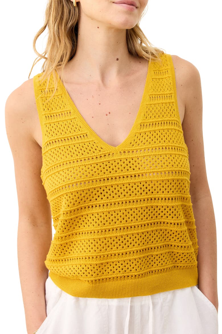 Finley Open Stitch Sweater Tank, Main, color, OAK BUFF