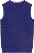 Boden Elodie Openwork Cotton Sweater Vest