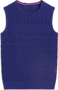 Boden Elodie Openwork Cotton Sweater Vest