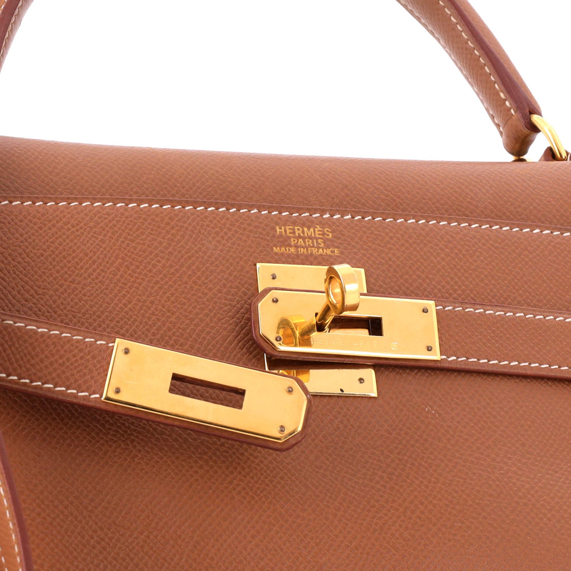 Kelly Handbag Brown Courchevel with Gold Hardware 32, Alternate, color, Gold